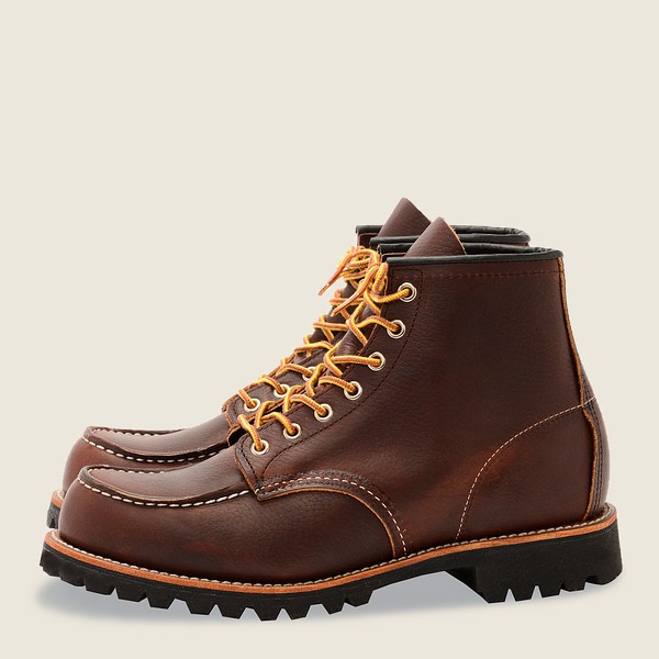 Heritage Støvler Herre - Red Wing Roughneck - 6-Inch Oil-Slick Læder - Mørkebrune - CSZPVB-932